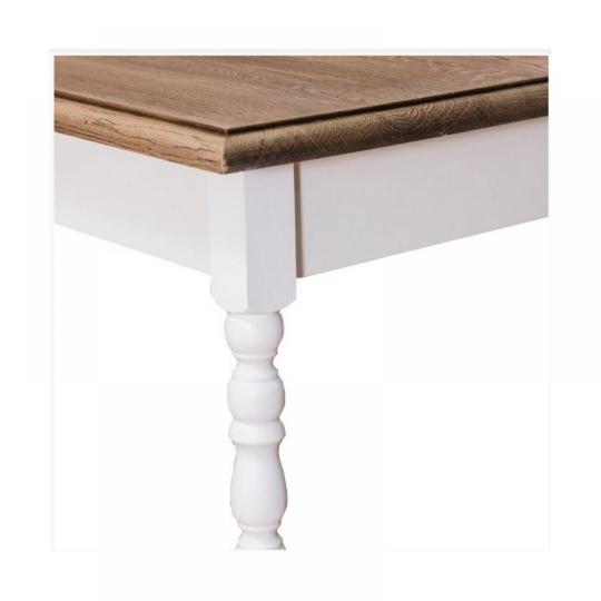 countrysky stol jedalensky stol nabytok taliansky toskansko biely hnedy stolova doska maly kuchynsky nabytok obyvacia izba jedalen stolicka rekreacna chata renovacia drevo masivne zariadenie interieru nabytok obchodny esztergovany noha hnedy.jpg